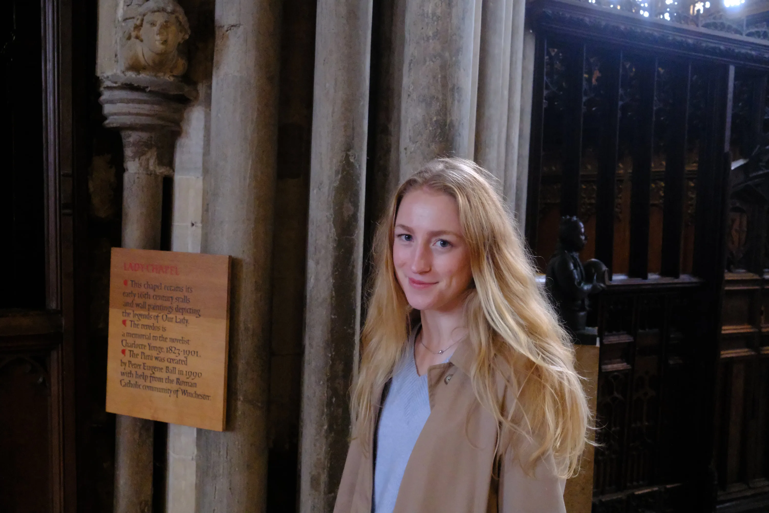 Portraits — In the chapel, against the stonework.